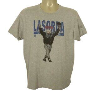 TOMMY LASORDA Tshirt, L, Gray, Graphic Tee, MLB, Short sleeves